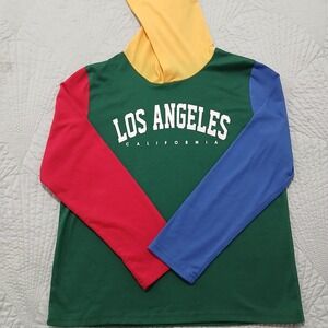 Shein Youth Los Angeles Unisex Multicolor Long Sleeve Hoodie Size 10Y